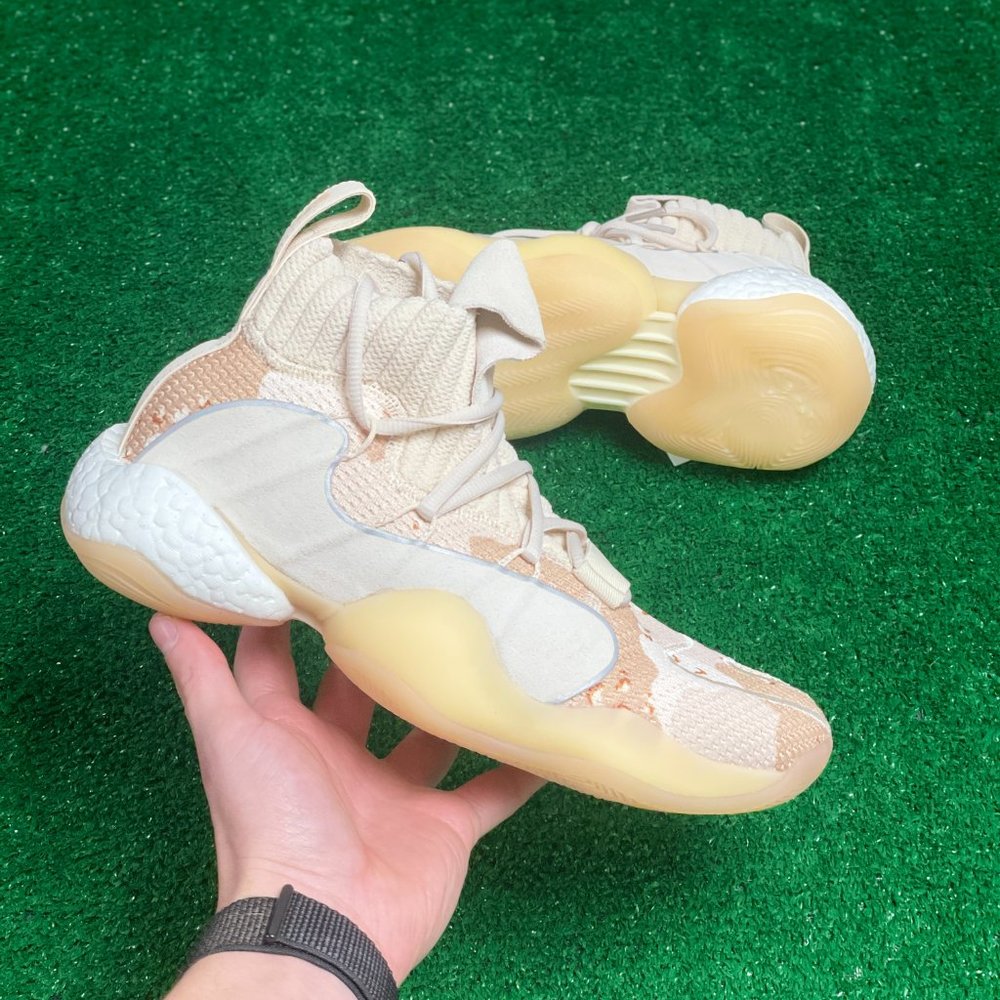 Adidas Crazy BYW X Pharrell Hu Mens Basketball Shoes Beige Camo EE6005 NEW Sz 8 - Picture 1 of 4